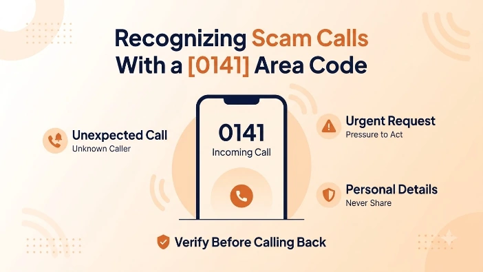 Recognizing scam calls with a 0141 area code — unexpected calls, urgent requests, and personal details