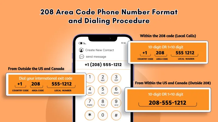 208 Area Code Phone Number Format and Dialing Procedure