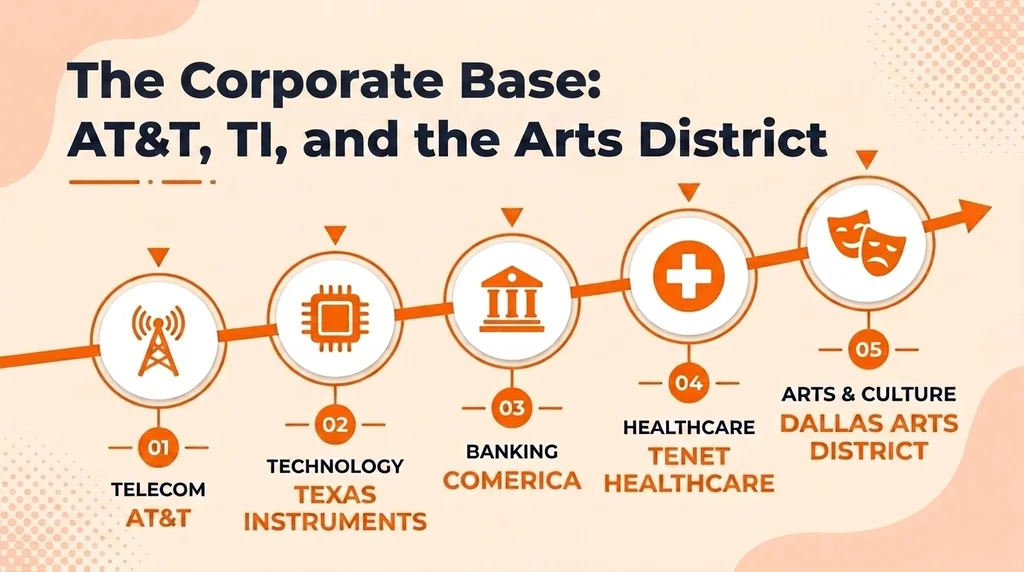 The Corporate Base: AT&T, TI, and the Arts District — area code 214