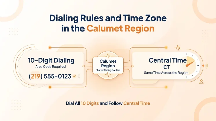 Dialing Rules and Time Zone in the Calumet Region