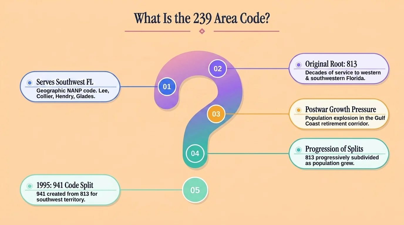 What is the 239 area code — southwest Florida