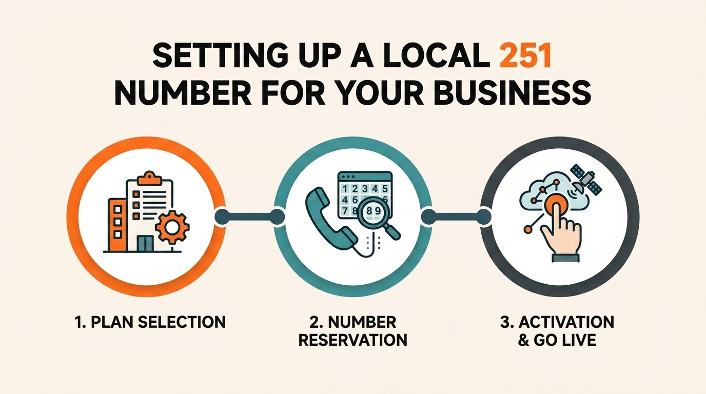 Setting up a local 251 area code number for your business