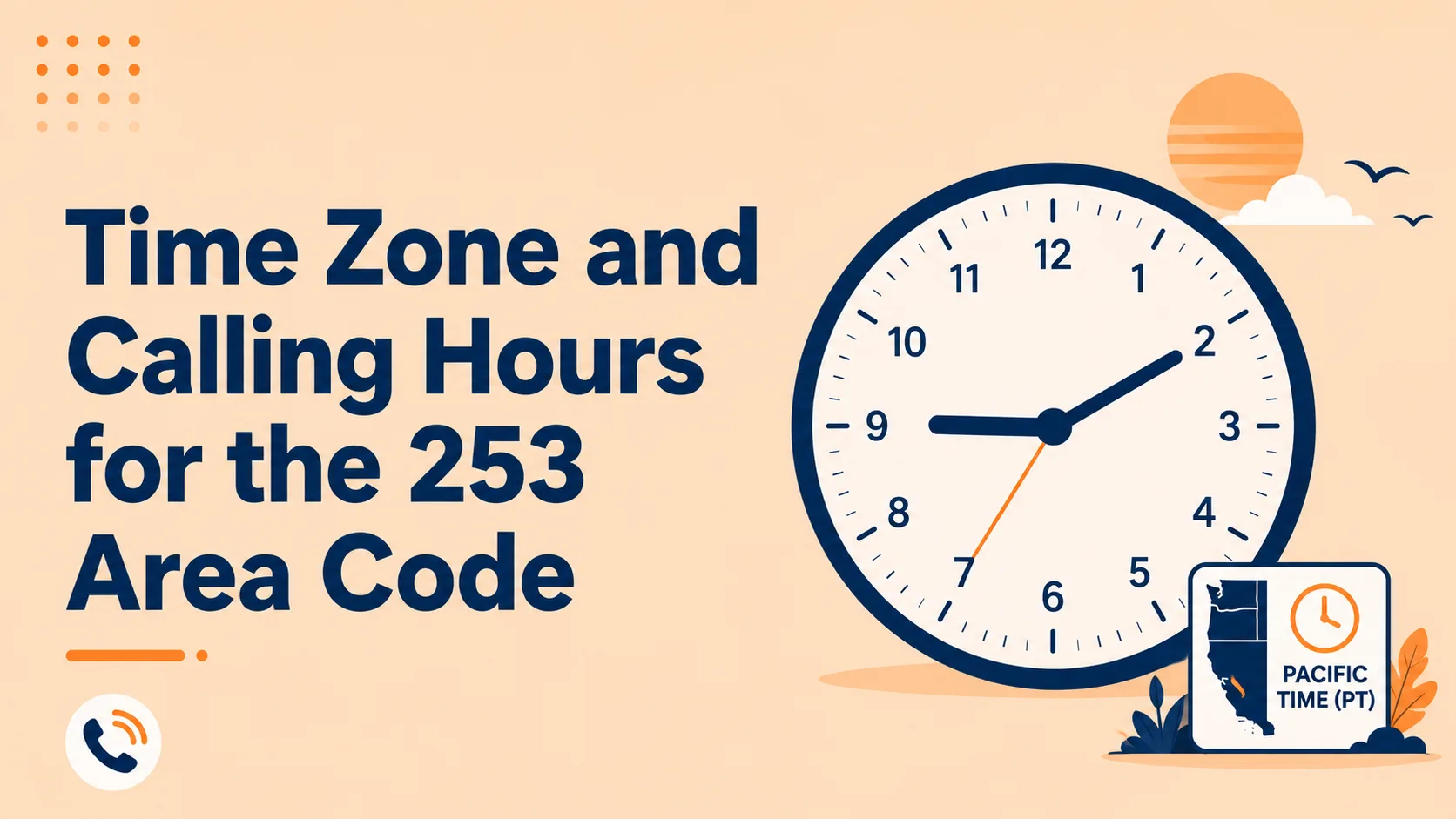Time zone and calling hours for the 253 area code