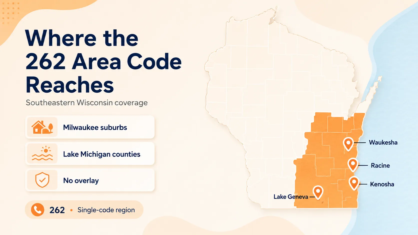 262 covers the six-county suburban and exurban ring around Milwaukee — the communities that grew from mid-century bedroom suburbs into a self-sufficient economic corridor with its own Fortune 500 base