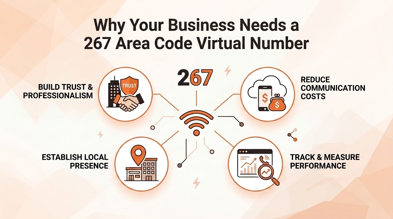 Why your business needs a virtual 267 area code phone number