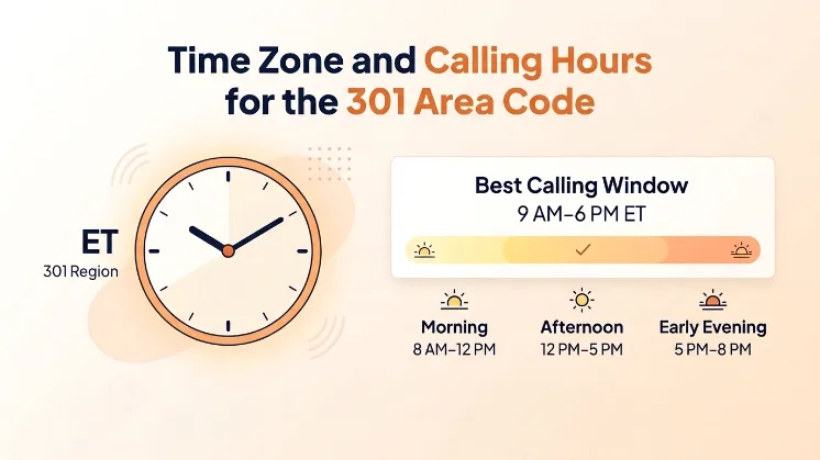 Time Zone and Calling Hours for the 301 Area Code