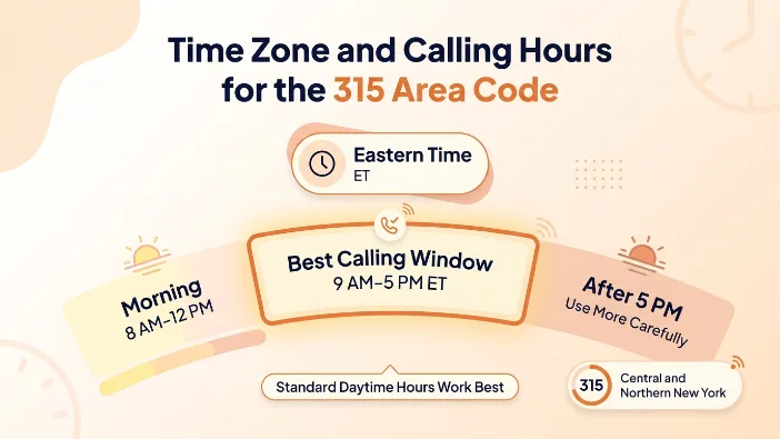 Time Zone and Calling Hours for the 315 Area Code