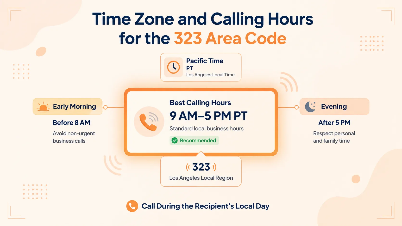 Time Zone and Calling Hours for the 323 Area Code
