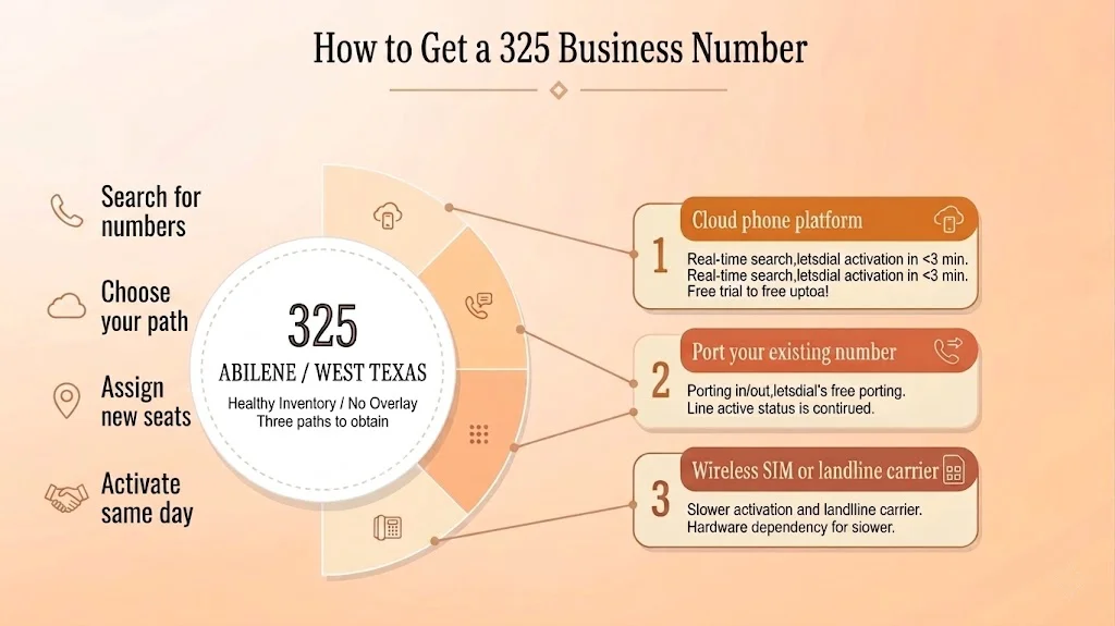 How to get a 325 area code phone number