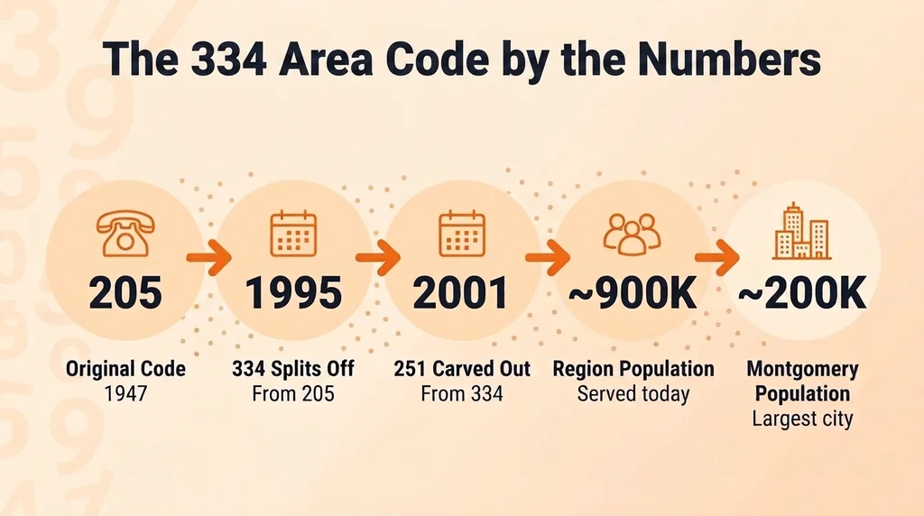 The 334 Area Code by the Numbers — area code 334