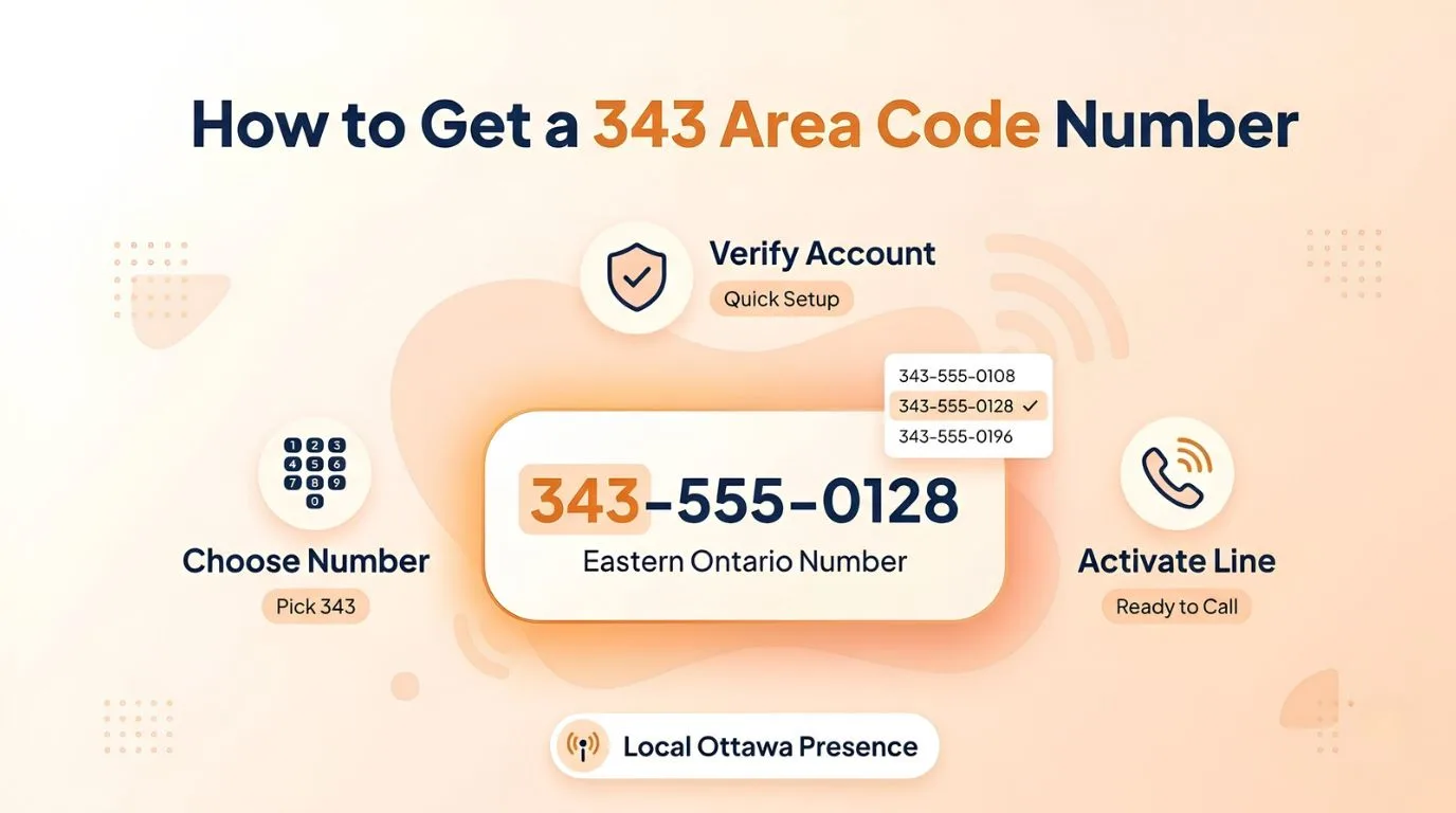 How to Get a 343 Area Code Number
