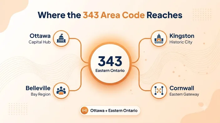 Where the 343 Area Code Reaches