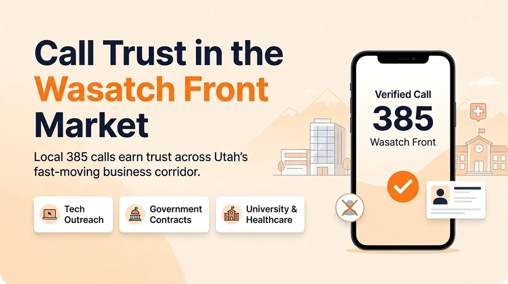 A verified 385 caller ID earning answer rates across the Wasatch Front business corridor