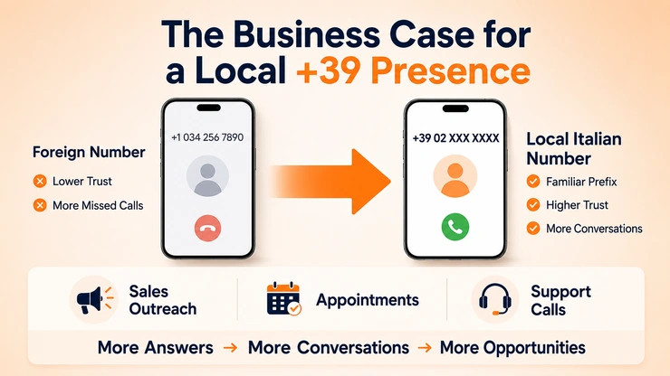 The business case for a local +39 presence — higher trust and more answered calls