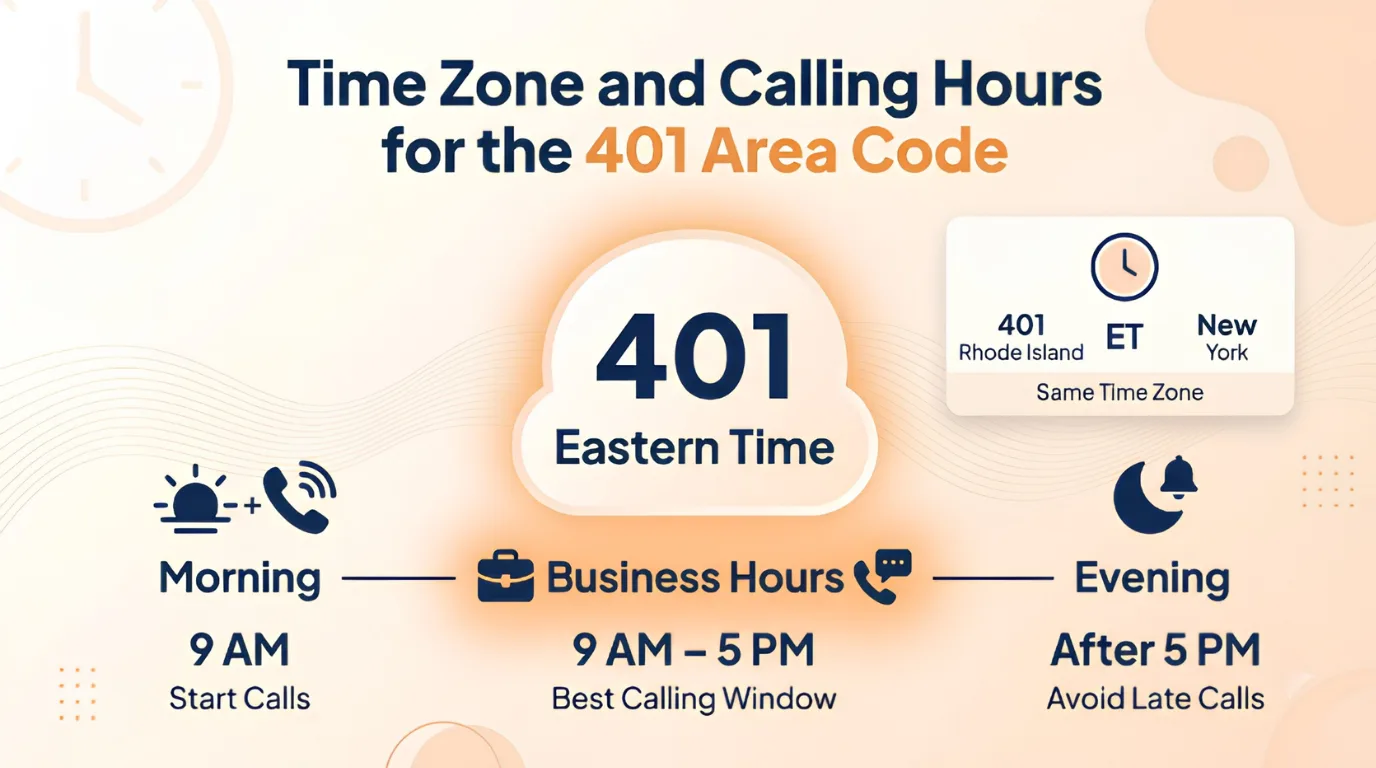 Time Zone and Calling Hours for the 401 Area Code