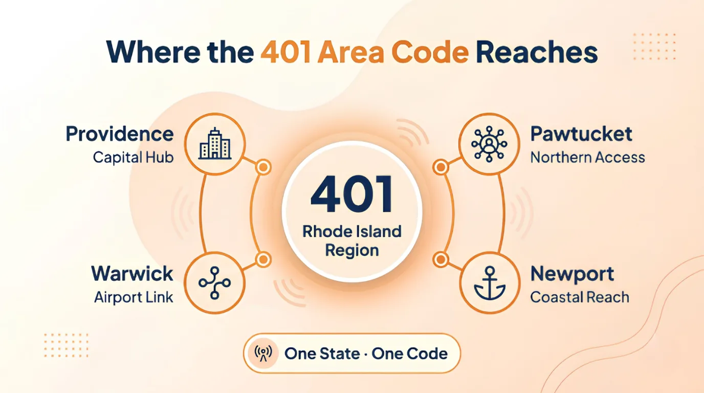 Where the 401 Area Code Reaches
