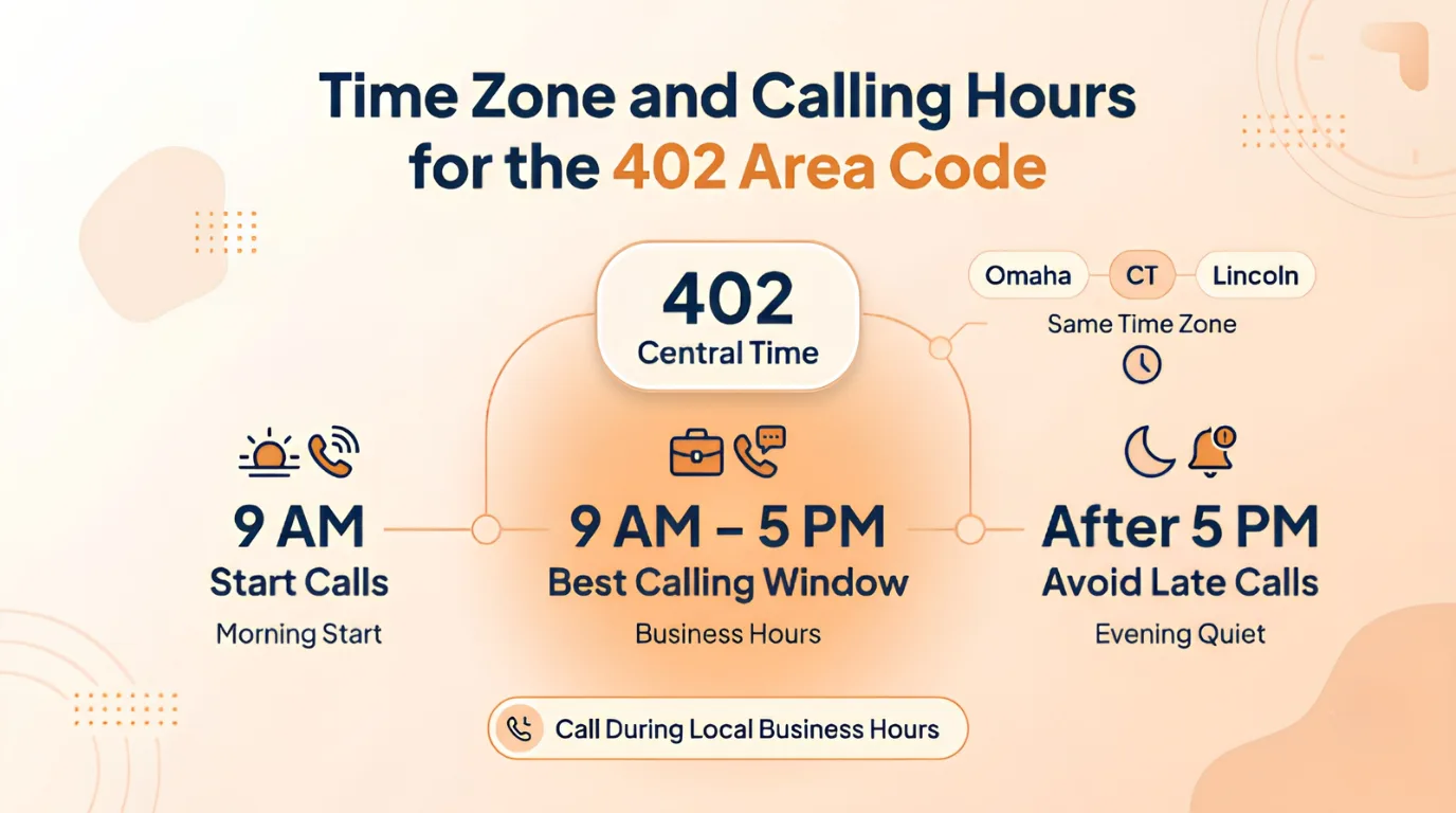 Time Zone and Calling Hours for the 402 Area Code