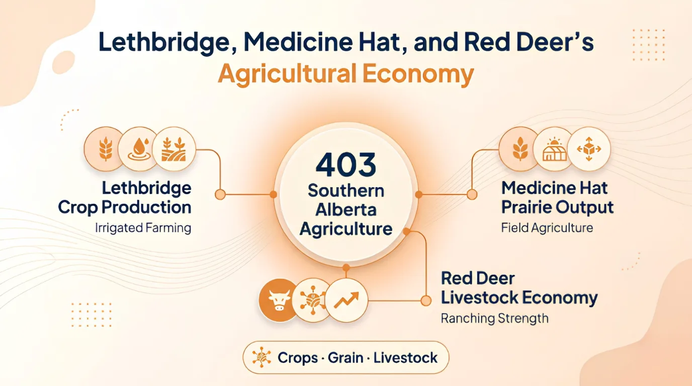 Lethbridge, Medicine Hat, and Red Deer's Agricultural Economy