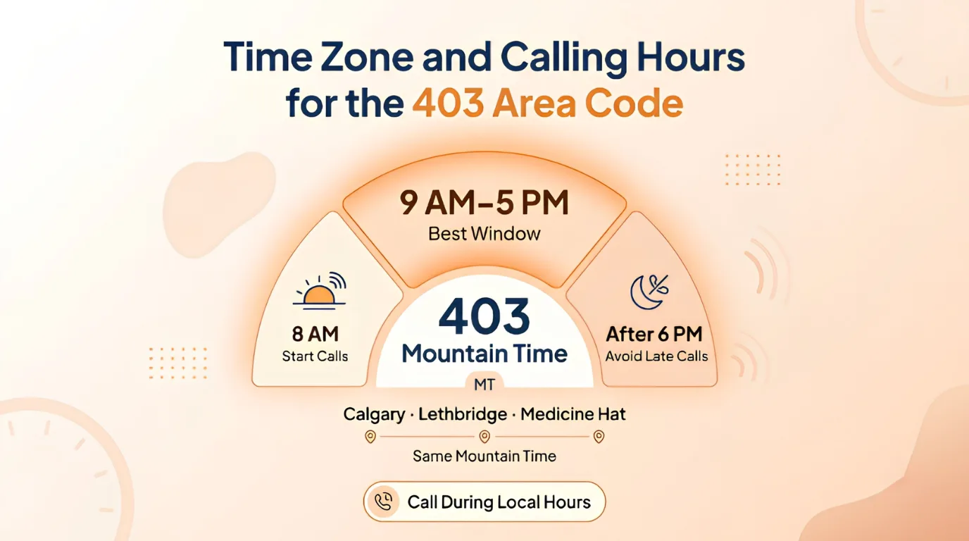 Time Zone and Calling Hours for the 403 Area Code