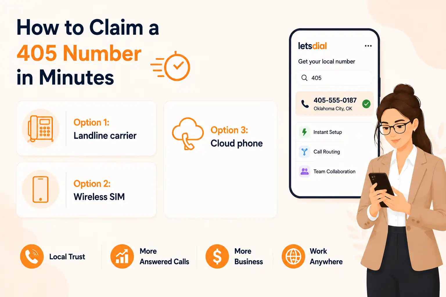 How to claim a 405 number in minutes