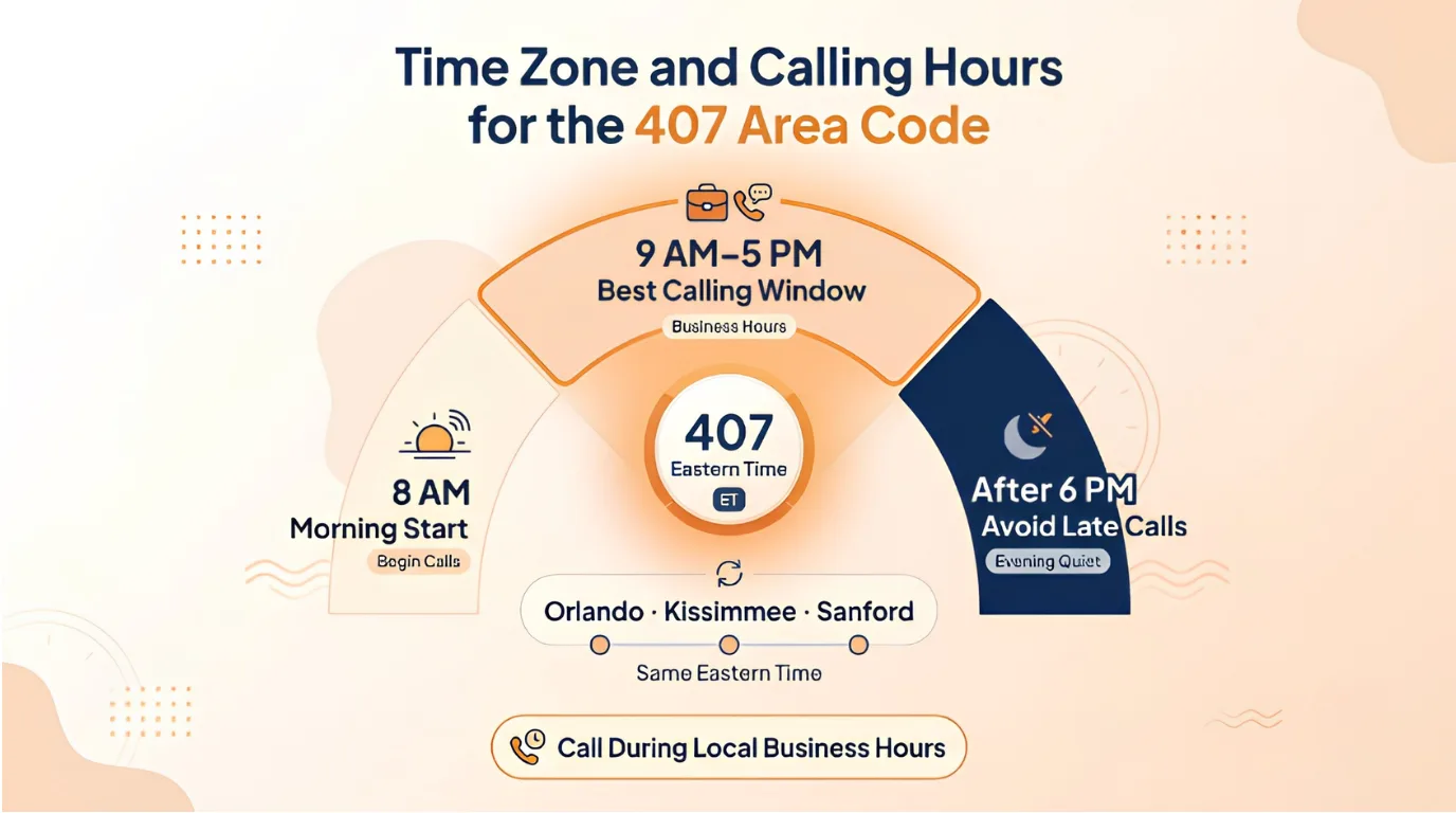 Time Zone and Calling Hours for the 407 Area Code