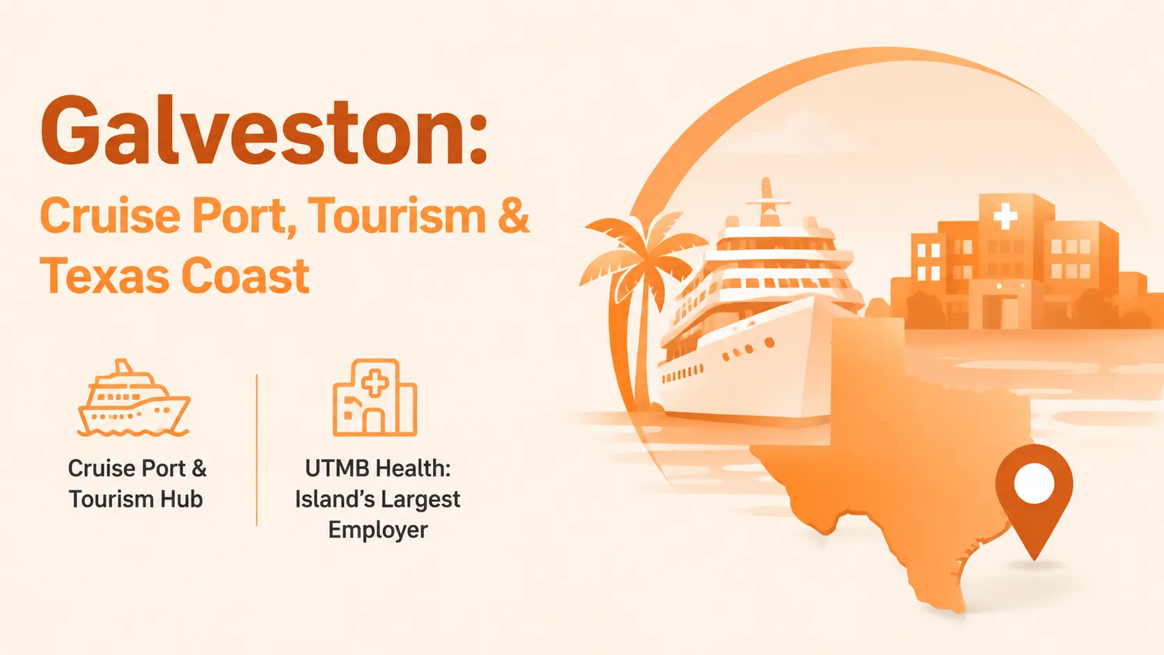 Galveston cruise port, tourism, and healthcare