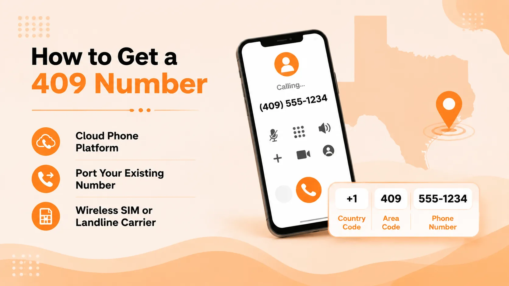 Getting a 409 area code number and building call trust