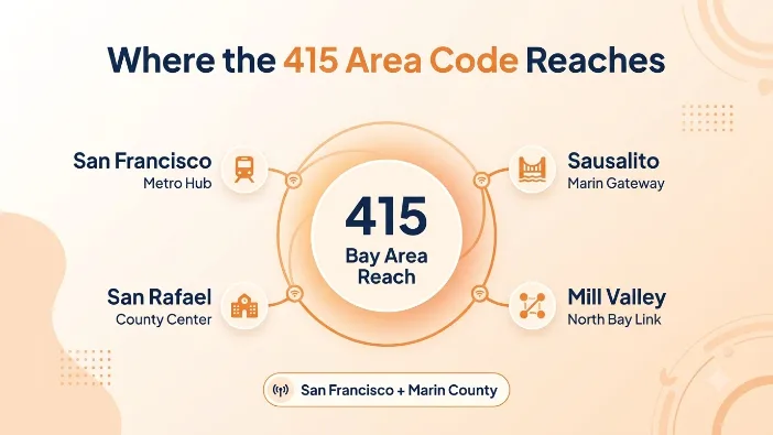 Where the 415 Area Code Reaches