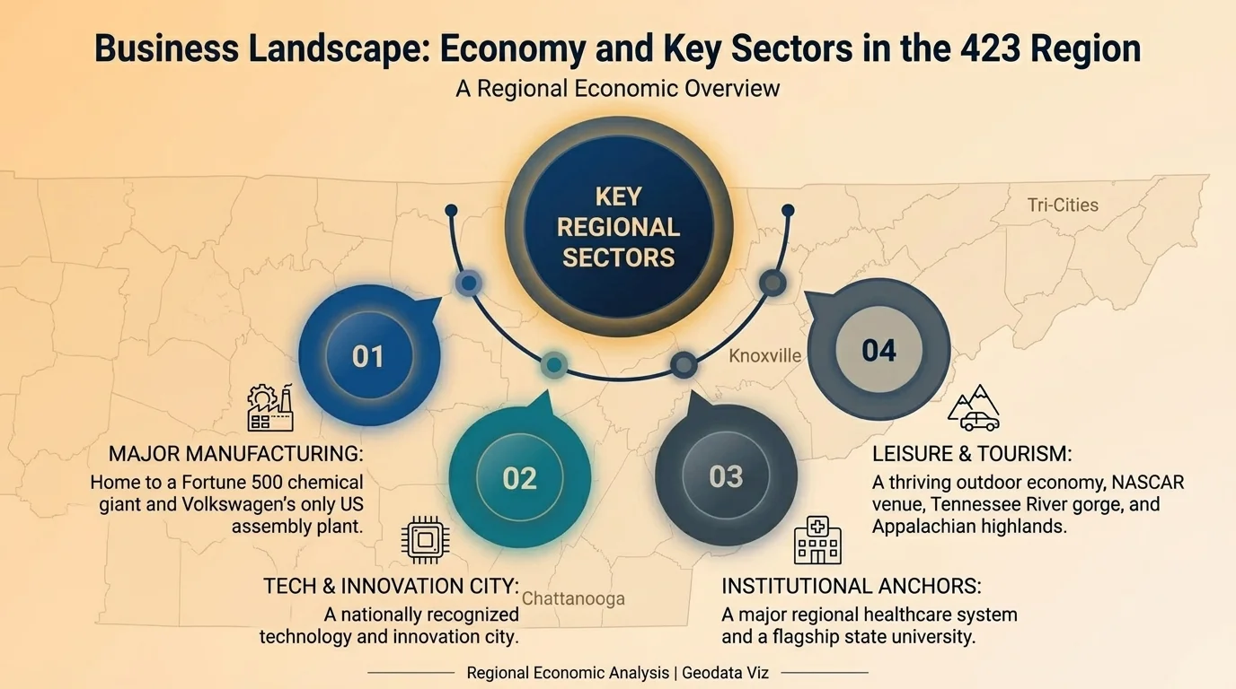 423 area code business landscape — economy and key sectors