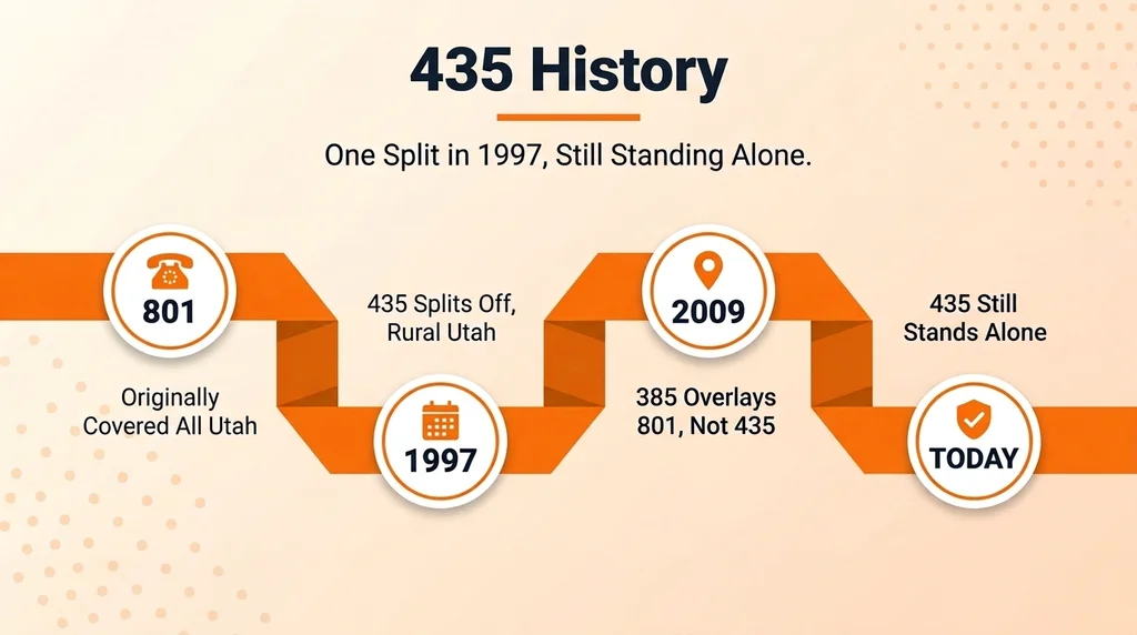 435 History — area code 435
