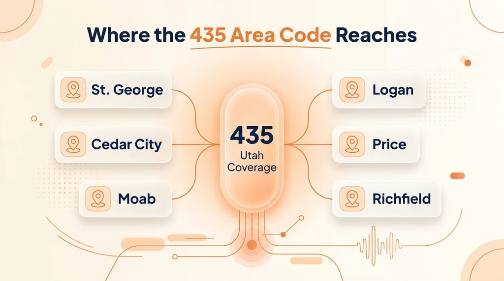 Where the 435 Area Code Reaches — area code 435