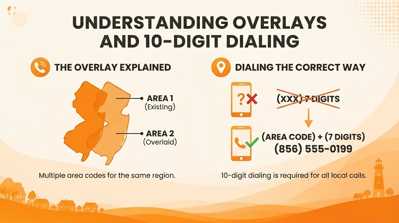 Understanding overlays and 10-digit dialing for 437