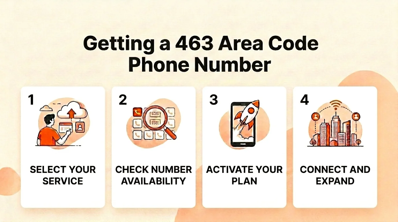 Getting a 463 area code phone number