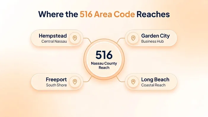 Where the 516 Area Code Reaches