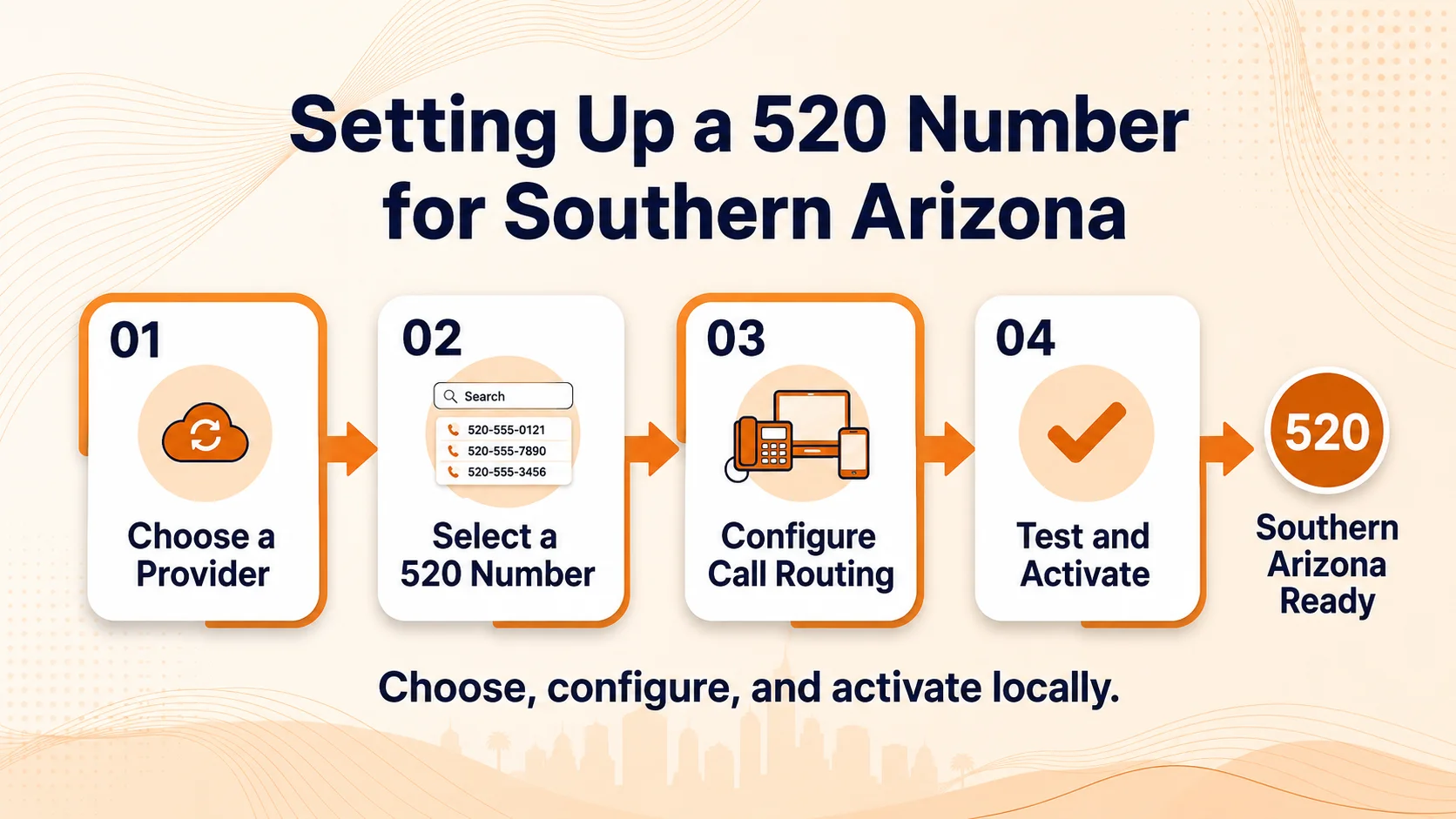Setting up a 520 number for Southern Arizona