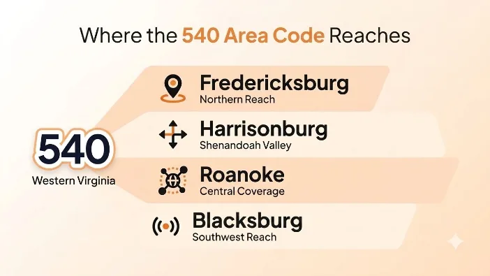 Where the 540 Area Code Reaches