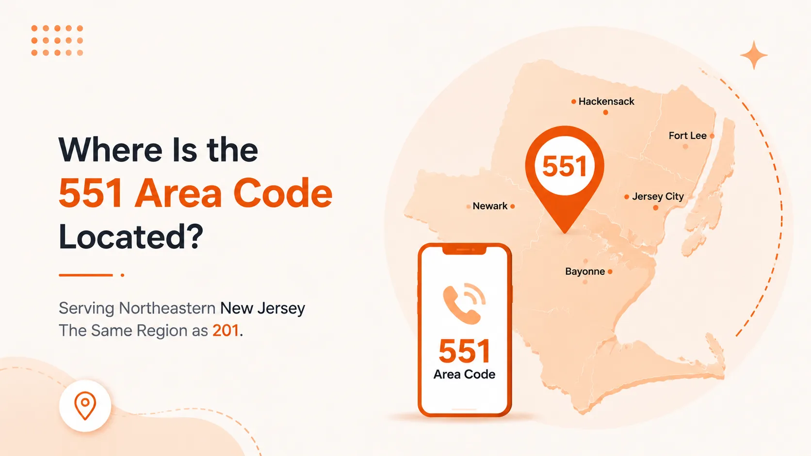 Where is the 551 area code located