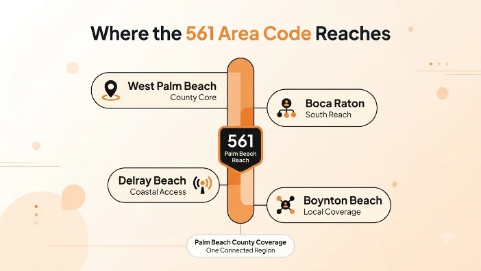 Where the 561 Area Code Reaches