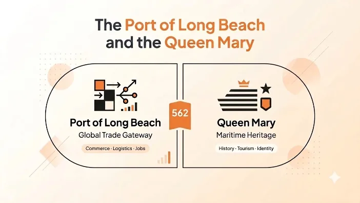 The Port of Long Beach and the Queen Mary