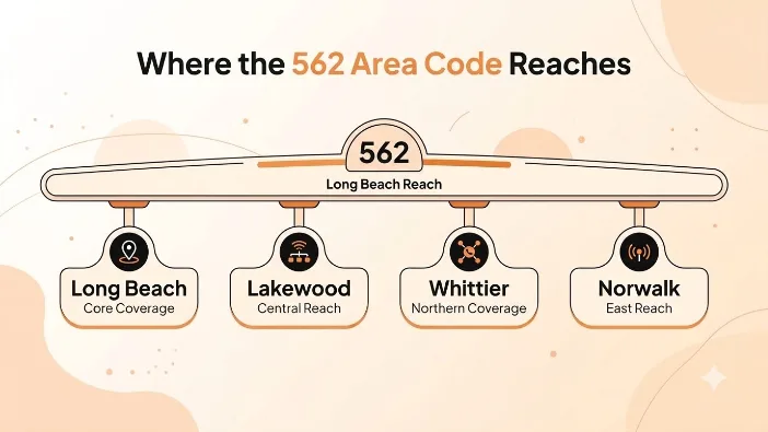 Where the 562 Area Code Reaches