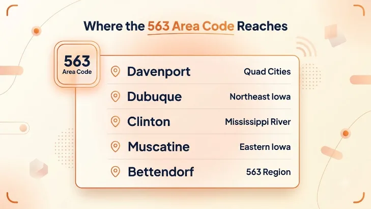 Where the 563 Area Code Reaches