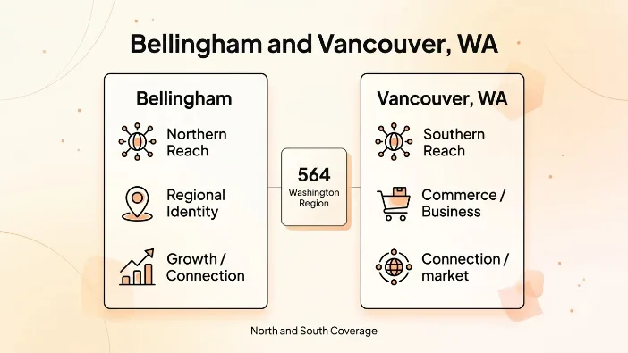 Bellingham and Vancouver, WA