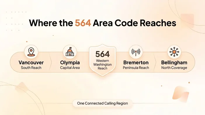 Where the 564 Area Code Reaches