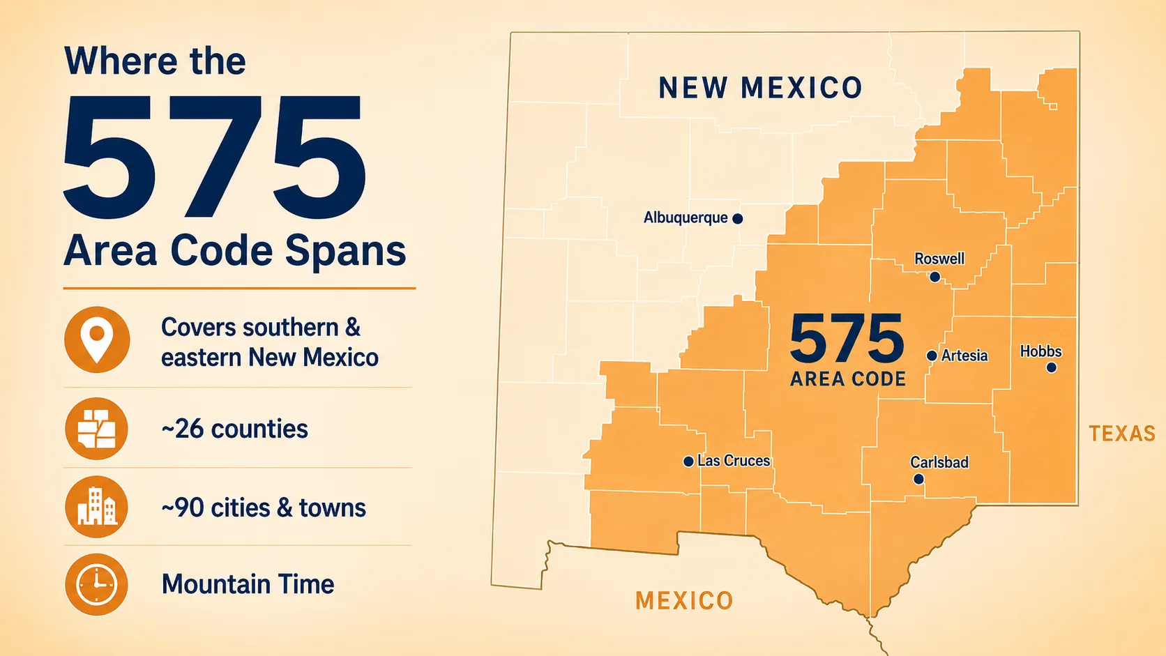 Where the 575 Area Code Spans