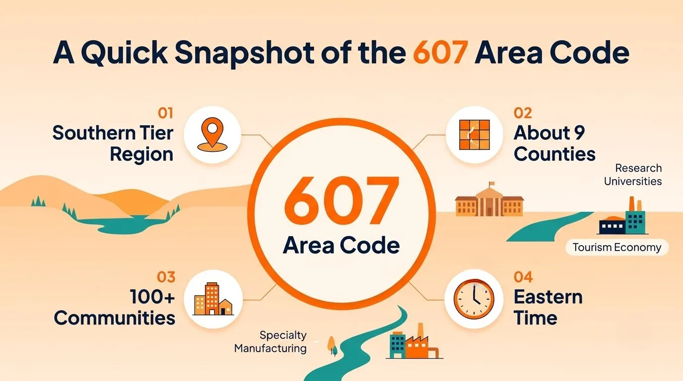 A Quick Snapshot of the 607 Area Code