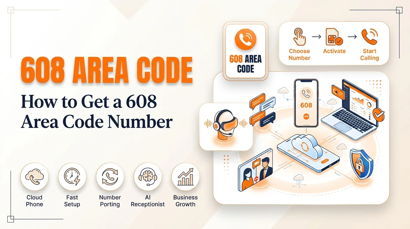 How to get a 608 area code number
