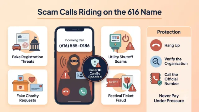 Scam Calls Riding on the 616 Name