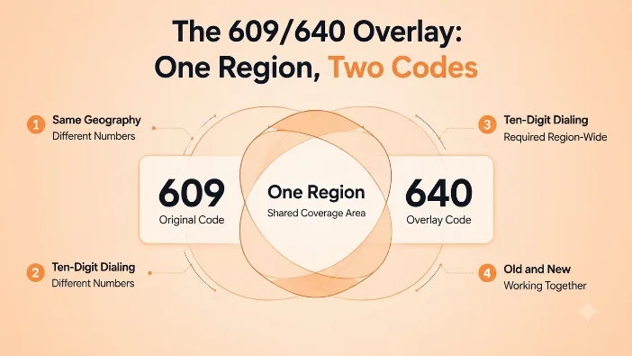 The 609/640 Overlay: One Region, Two Codes