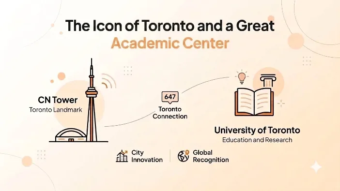 The CN Tower and the University of Toronto
