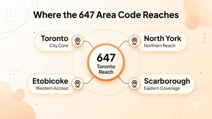Where the 647 Area Code Reaches